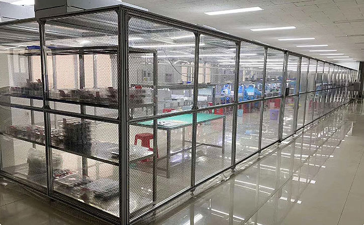 網格簾潔凈棚效果圖